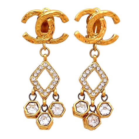 authentic chanel earrings where to buy|authentic vintage chanel earrings.